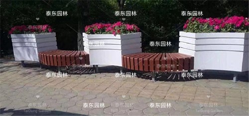 PVC弧形座椅花箱 PVC弧形座椅花箱